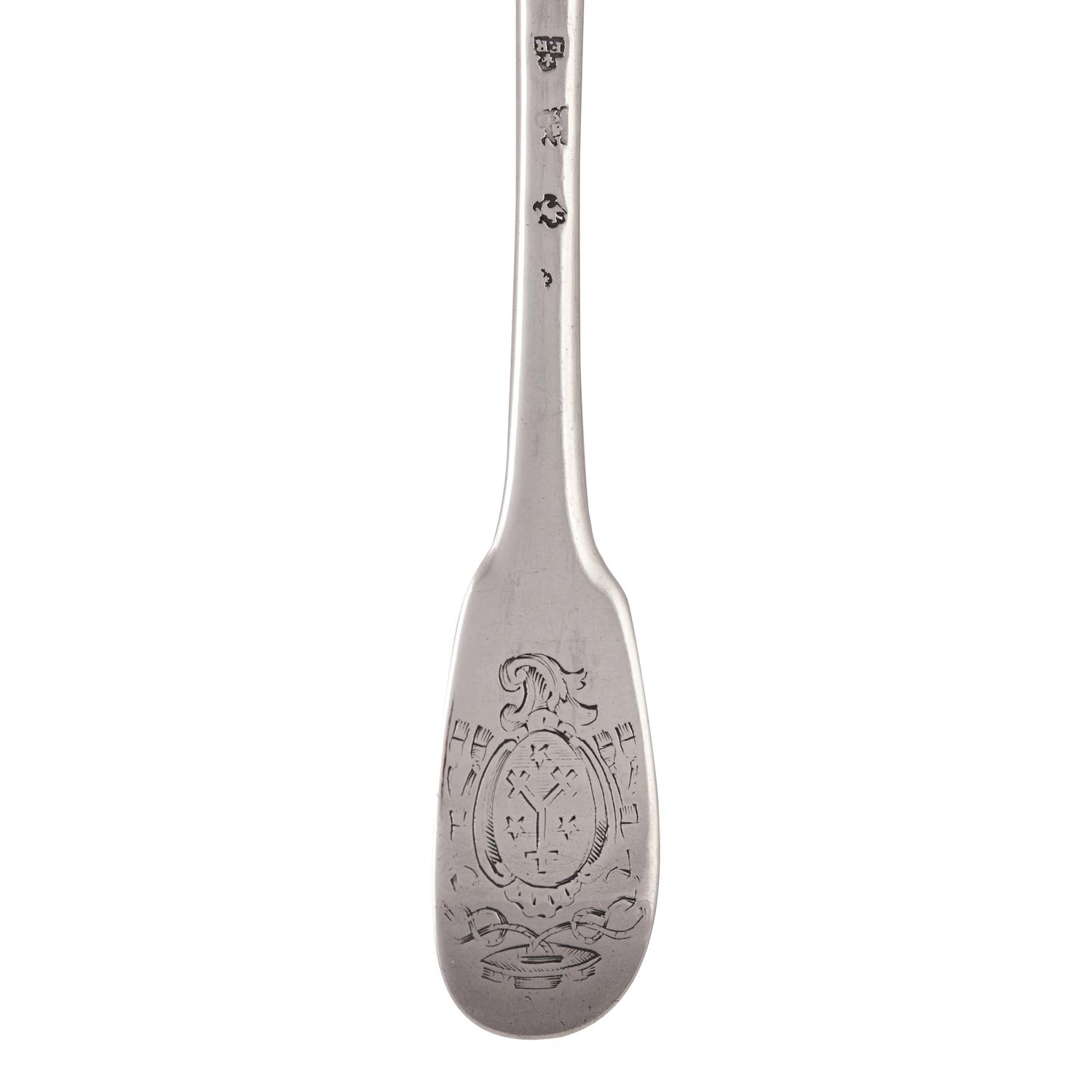 A Set of Six French Silver Flatware Pieces