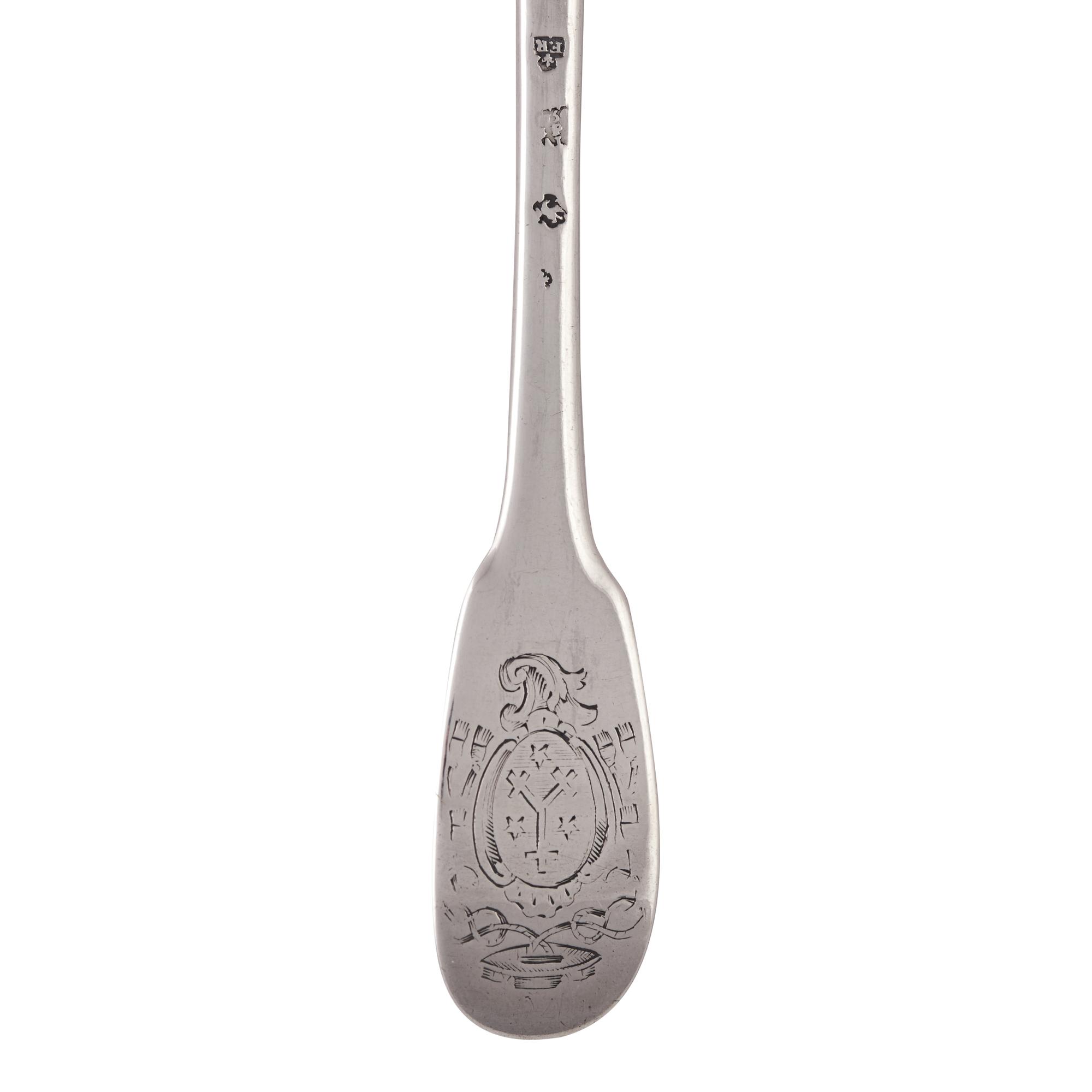 A Set of Six French Silver Flatware Pieces