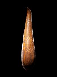 A Maasai Painted Hide Shield and Milk Gourd
