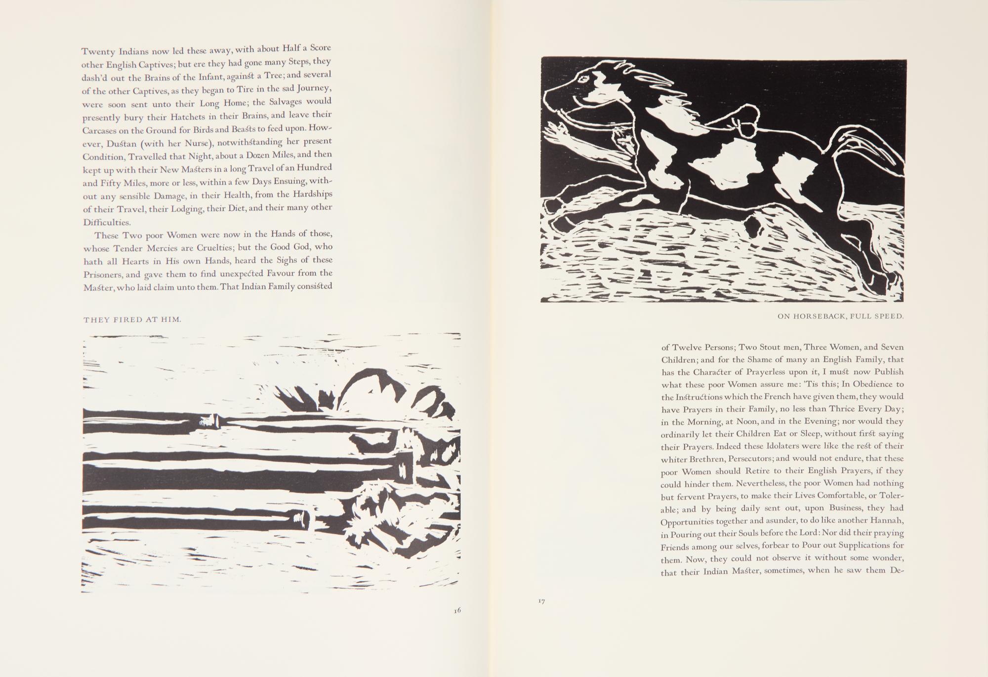 [Private Press] [Arion Press] Bosman, Richard. Captivity Narrative of Hannah Duston...