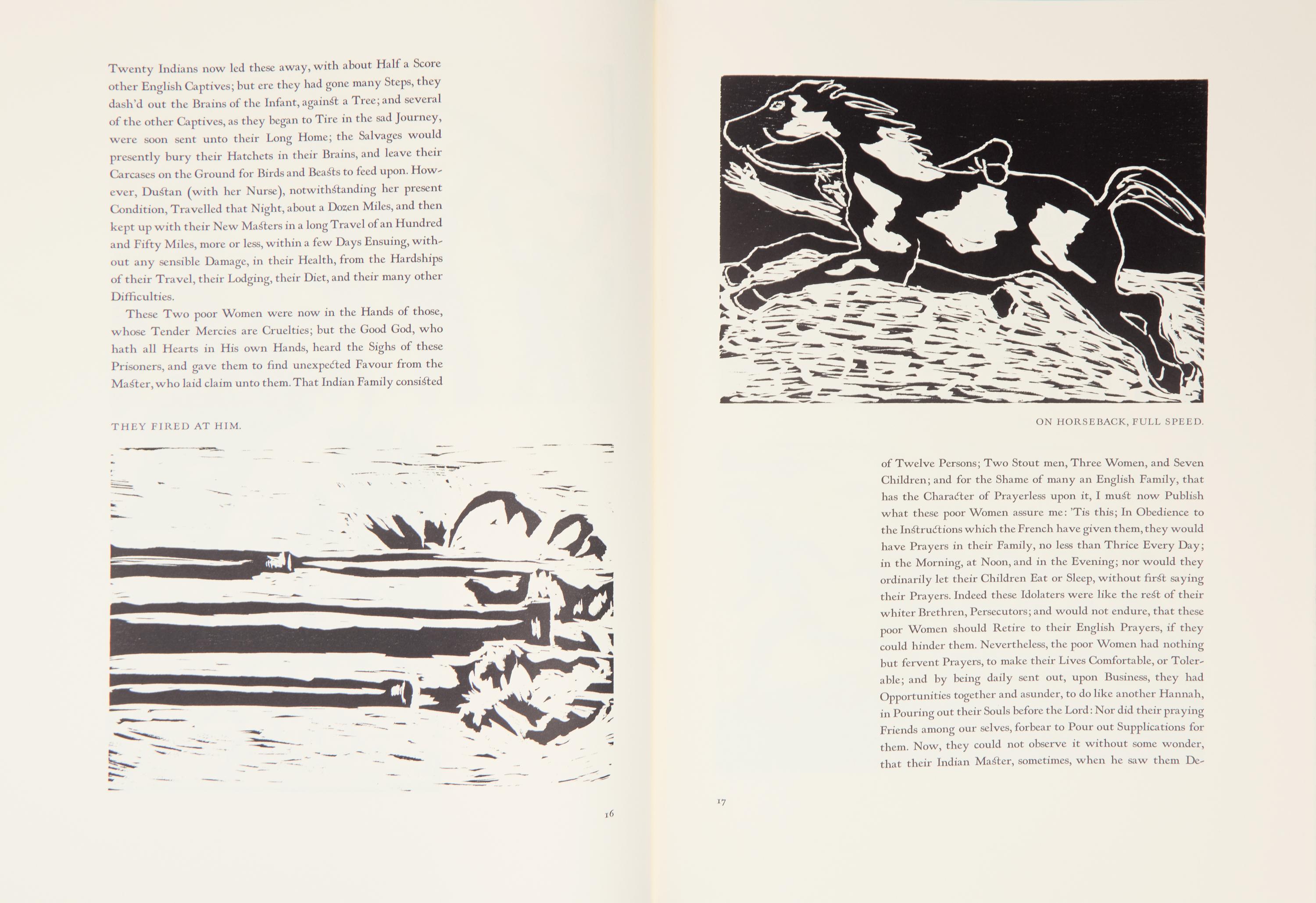 [Private Press] [Arion Press] Bosman, Richard. Captivity Narrative of Hannah Duston...