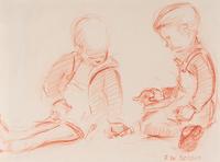 Sketch (Two Children Playing)