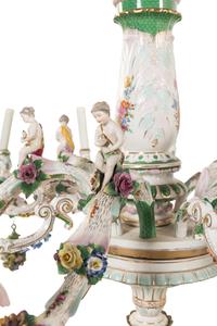 A Meissen Porcelain Chandelier