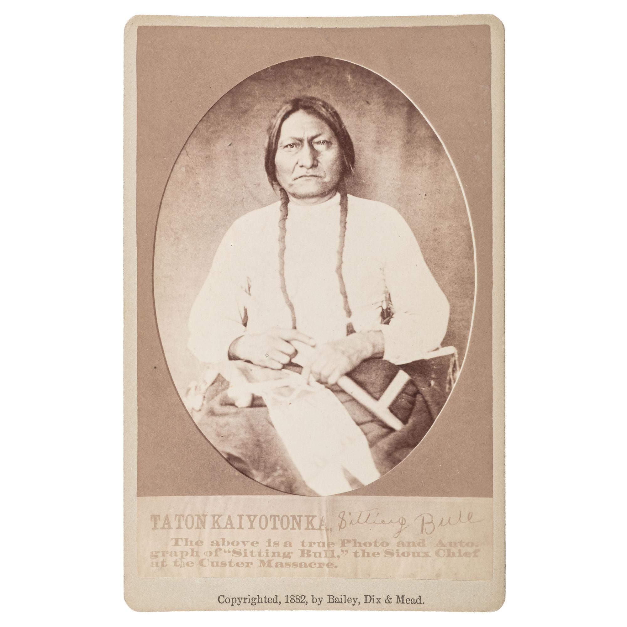 Sitting Bull Cabinet Card by Bailey, Dix & Mead