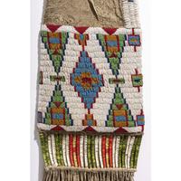 Sioux Beaded Hide Tobacco Bag