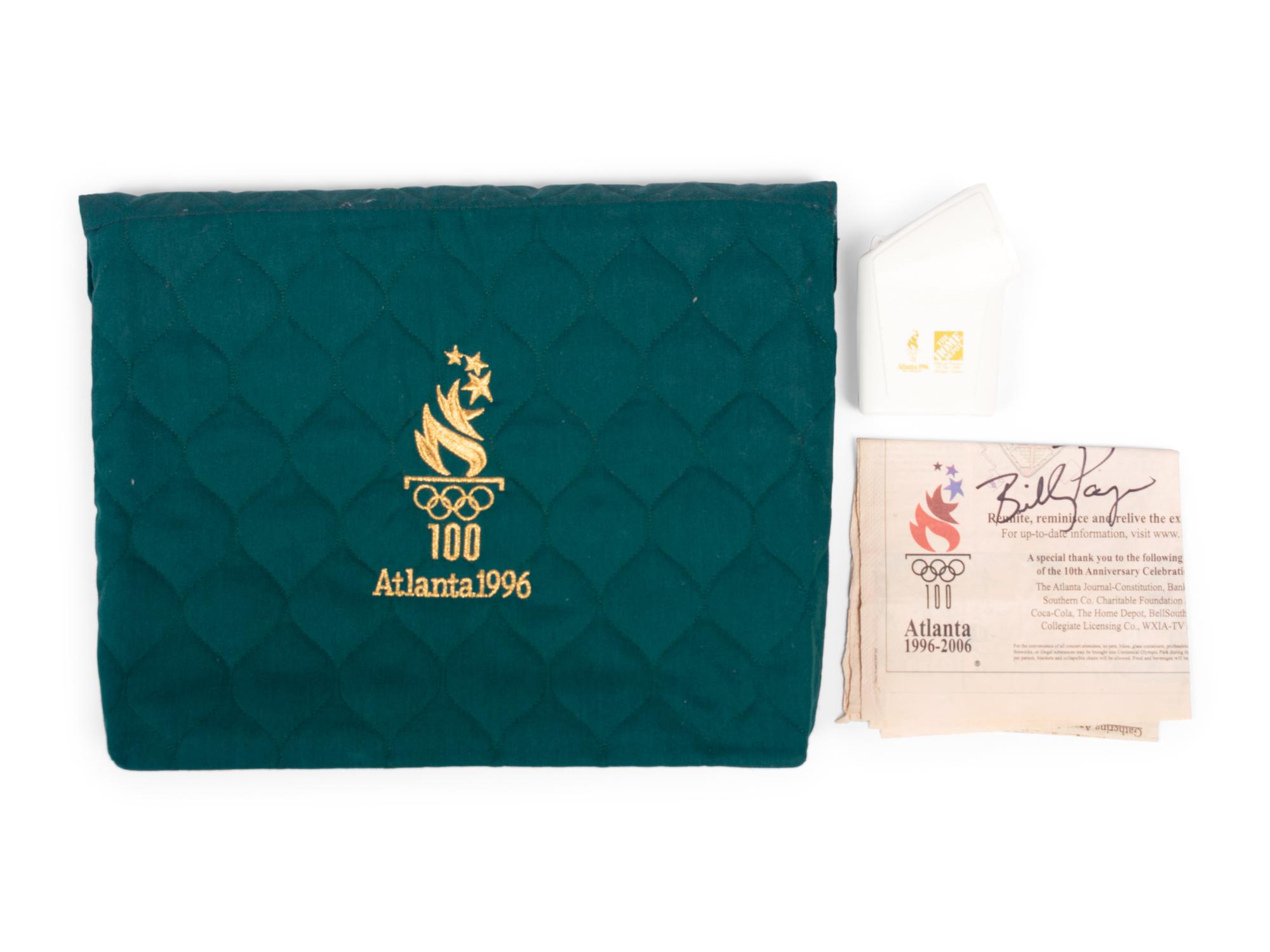A Rare 1996 Atlanta Olympics Centennial Stadium Soccer Statue and Memorabilia,