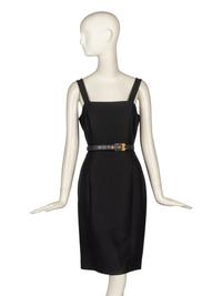 Versace, Black Belted Dress
