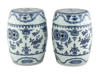 A Pair of Chinese Porcelain Garden Seats