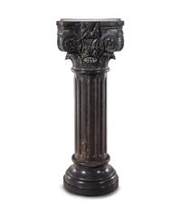 A Continental Carved Marble Pedestal