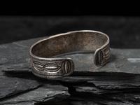 Heavily Stamped Navajo Ingot Cuff Bracelet, Collected by Hoffman Birney (1891-1958)