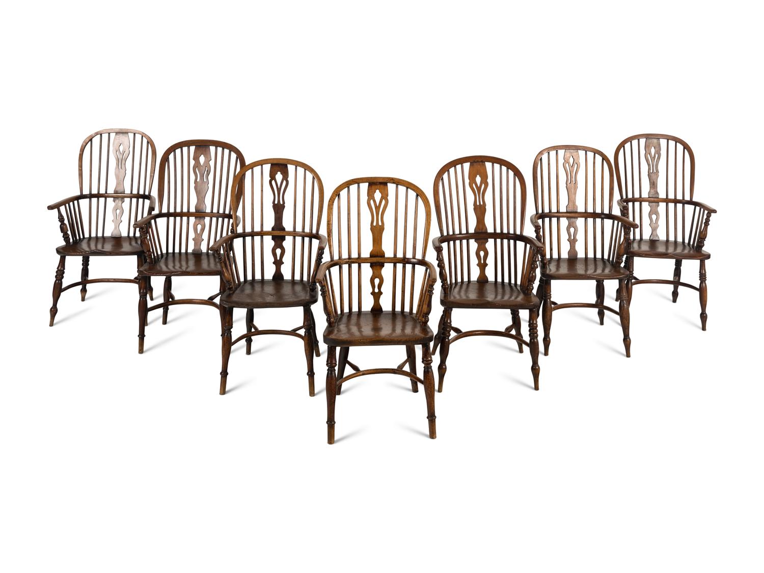 An Assembled Set of Seven Windsor Chairs