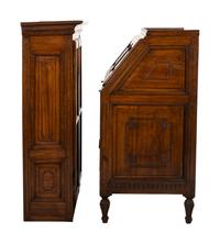 A Louis XVI Provincial Walnut Bureau Bookcase
