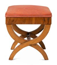 An Italian Walnut Curule Stool