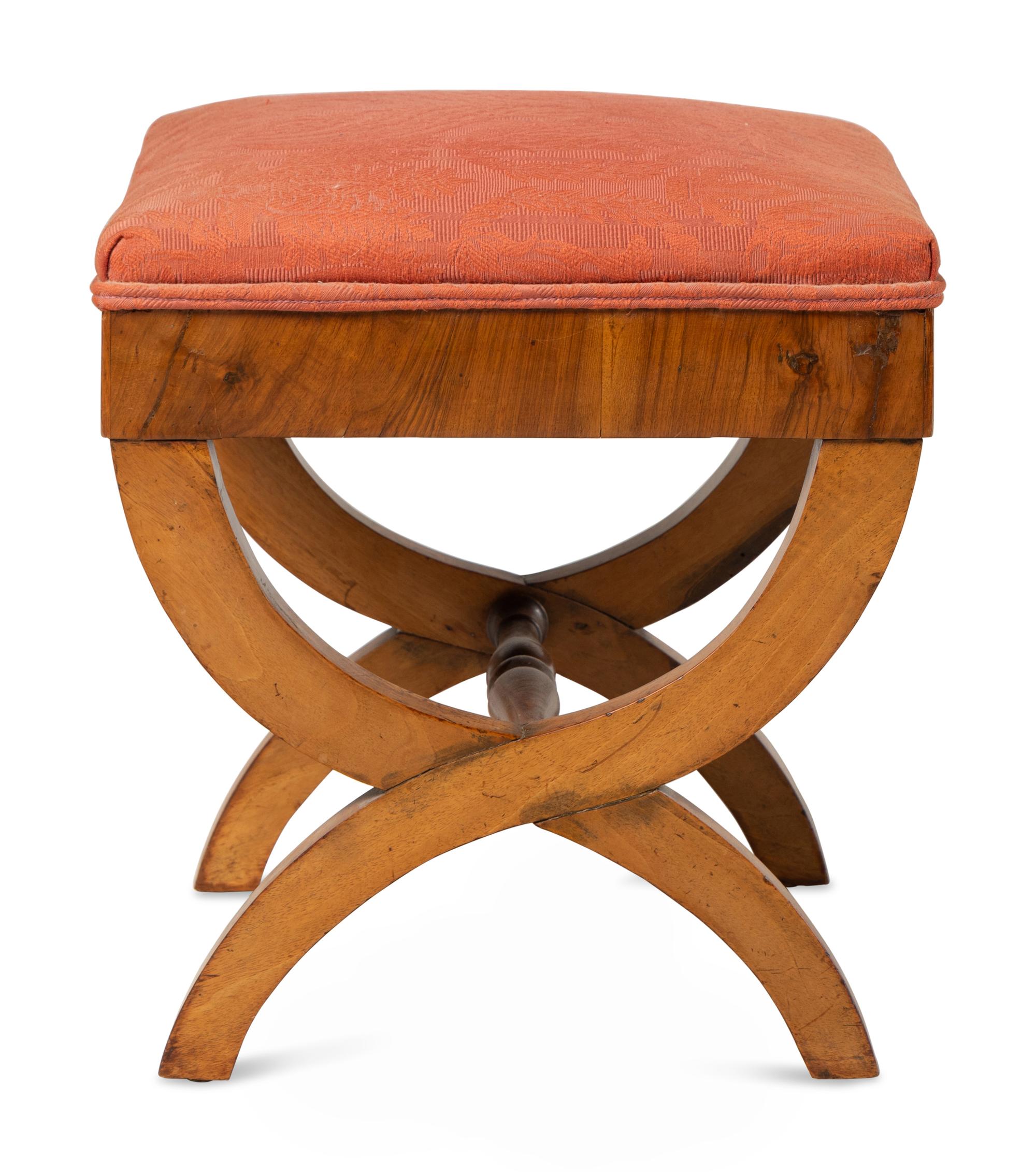 An Italian Walnut Curule Stool
