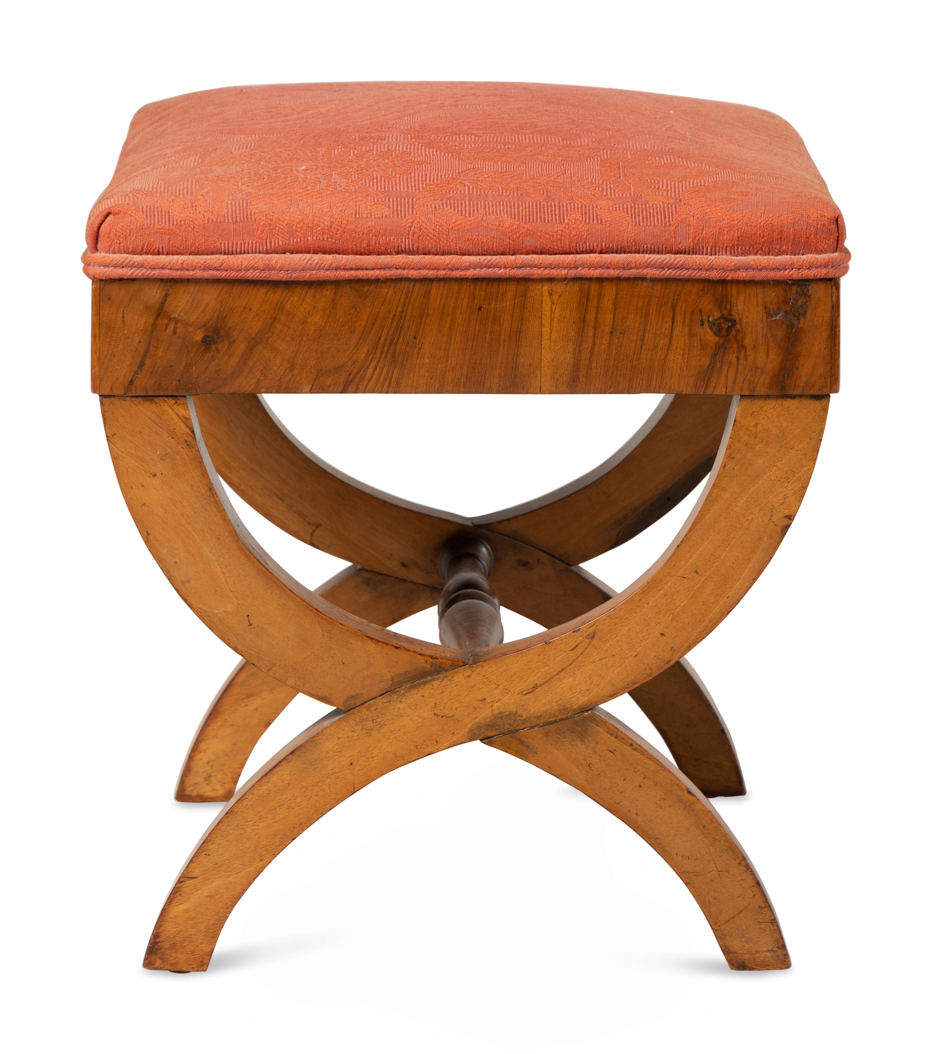 An Italian Walnut Curule Stool