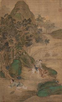 Three Chinese Ink and Color on Silk Paintings