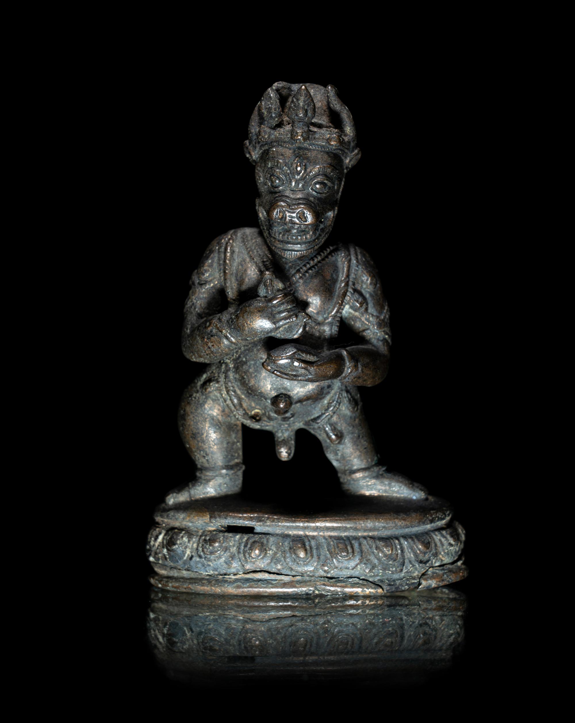 A Small Nepalese Bronze Figure of Yamantaka