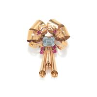 RETRO, ROSE GOLD BROOCH