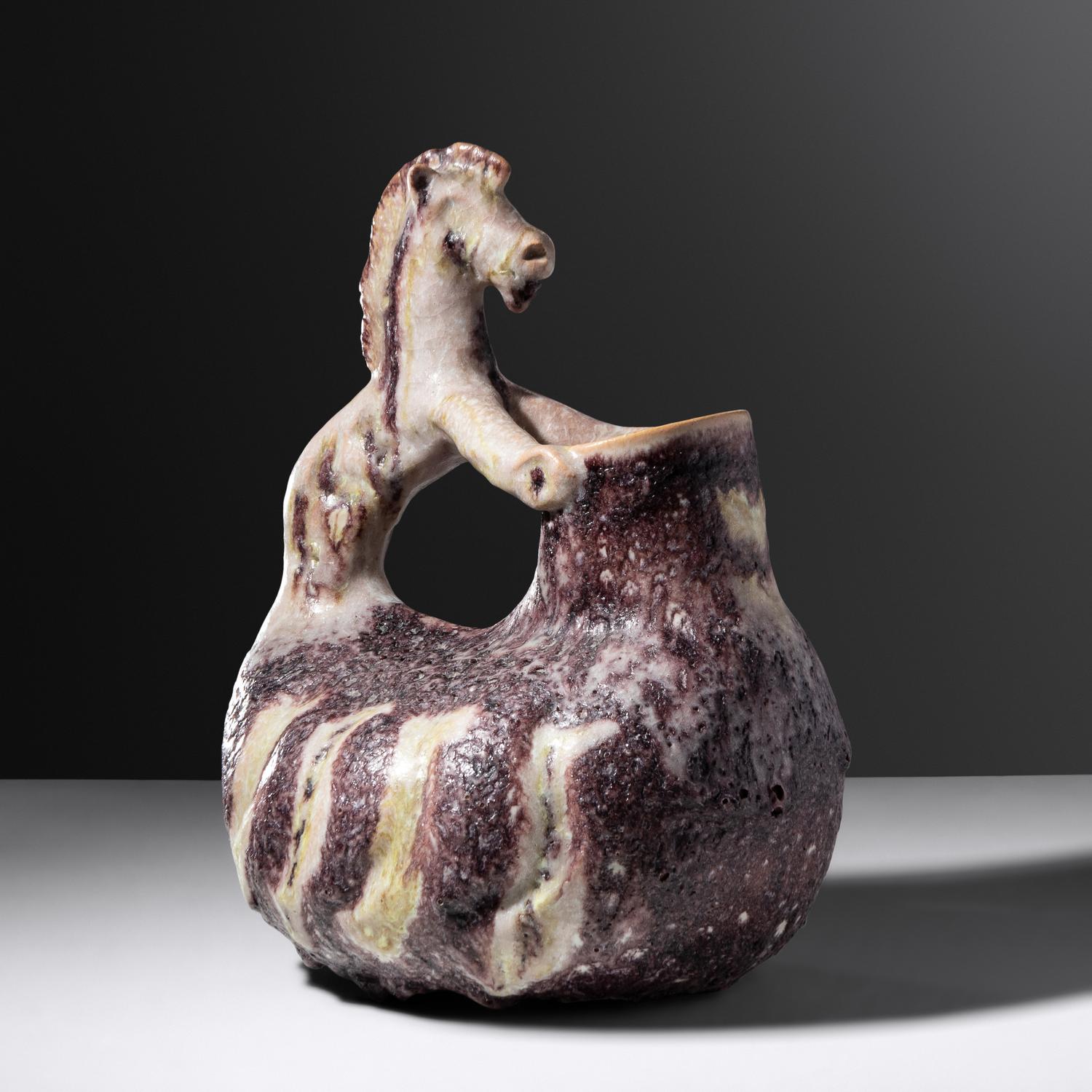 Pitcher with Figural Horse Handle