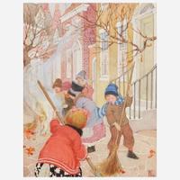 Gertrude Alice Kay (American, 1884-1939) The Bonfire from 'Adventures in Our Street'