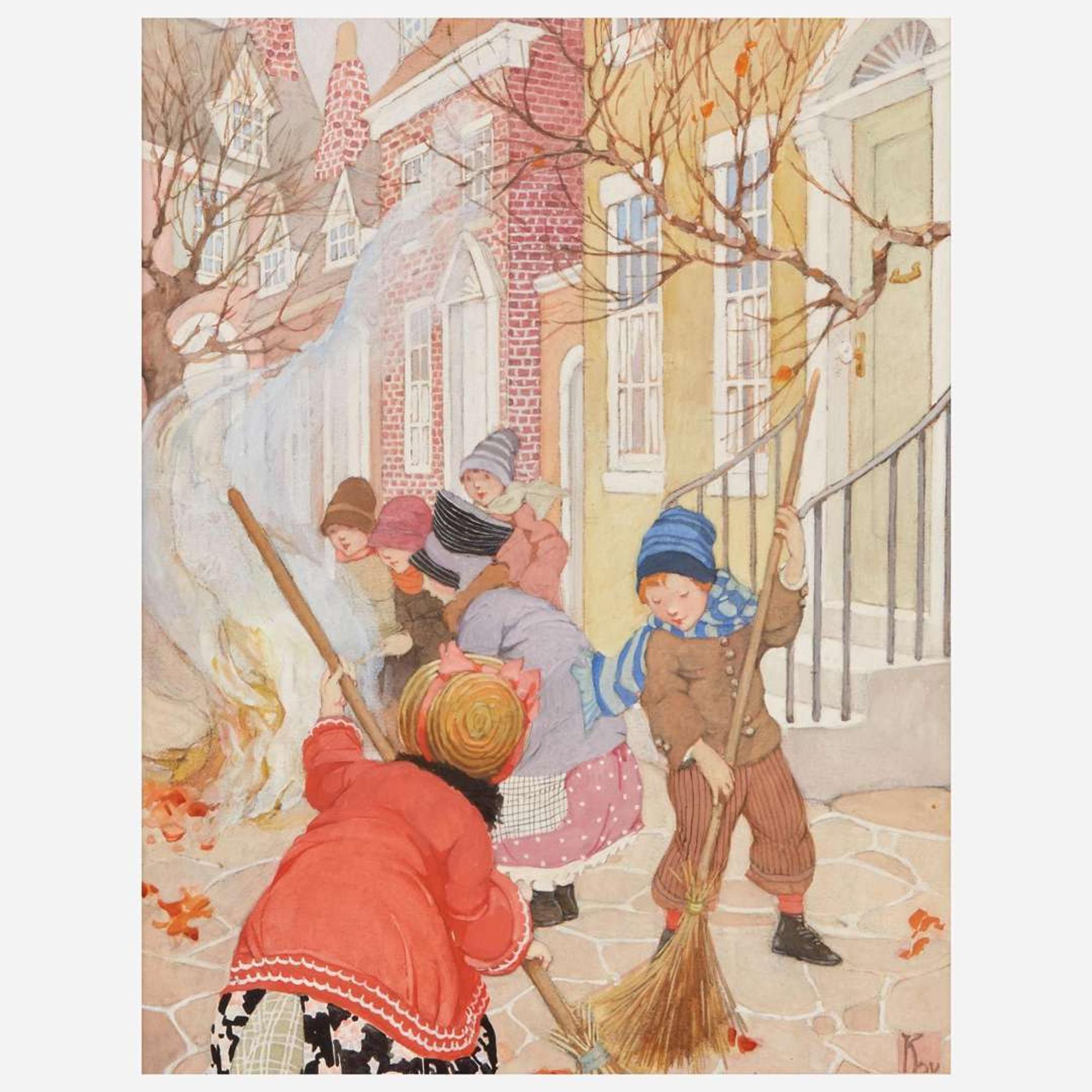 Gertrude Alice Kay (American, 1884-1939) The Bonfire from 'Adventures in Our Street'