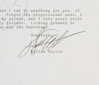 A Historically Significant 1987 Walter Payton Signed Retirement Letter To Mike Ditka
