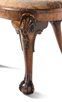 A Pair of George II Burlwood Side Chairs