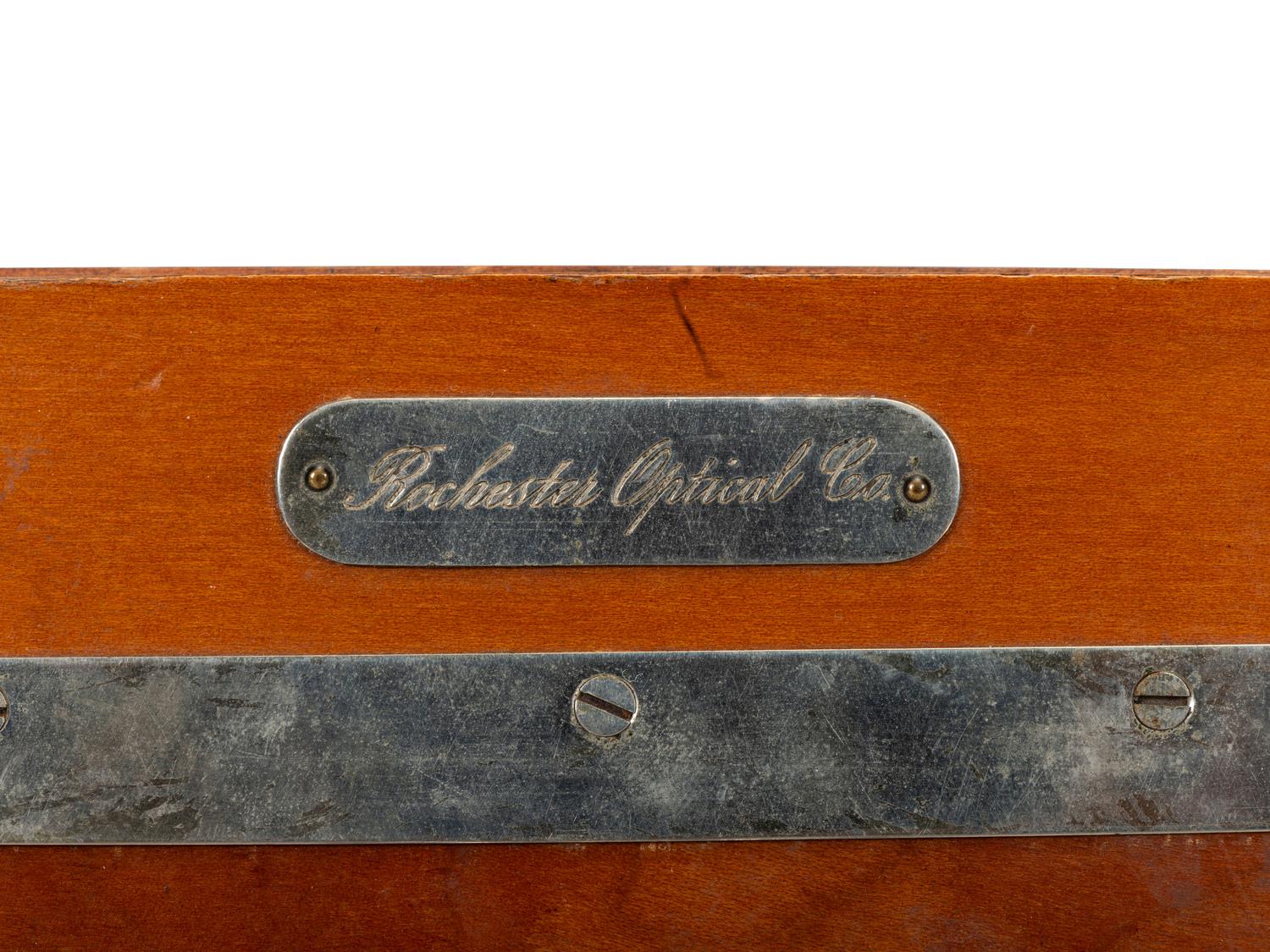[EARLY PHOTOGRAPHY]. Rochester Optical Co. view camera with case.