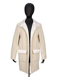 Chanel, Long Cream Tweed Jacket