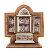 A Capodimonte Porcelain Altar Triptych