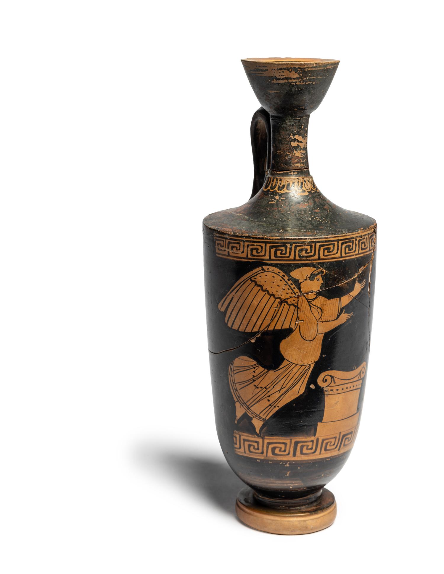 An Attic Red-Figured Lekythos with Nike Above an Alter