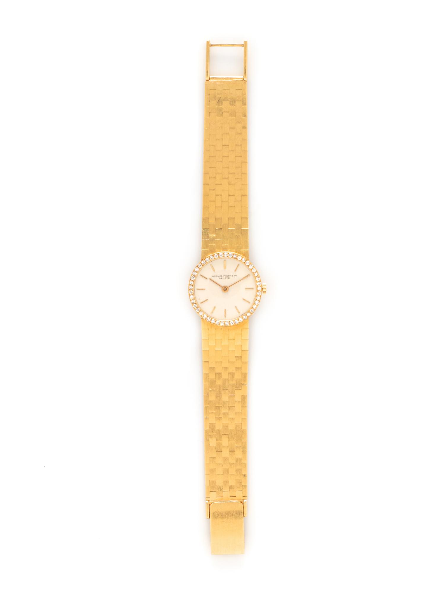 AUDEMARS PIGUET, YELLOW GOLD AND DIAMOND WATCH