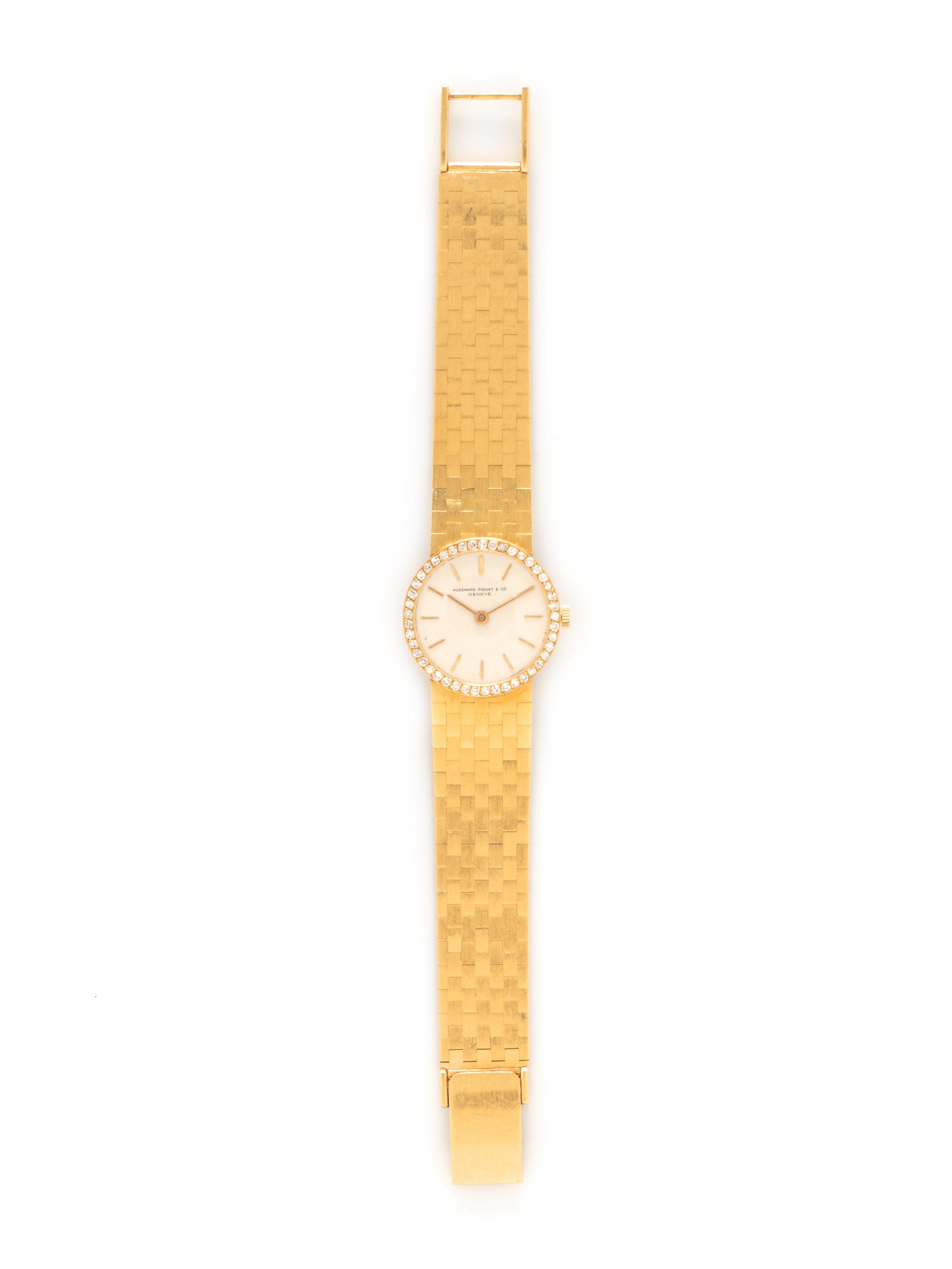 AUDEMARS PIGUET, YELLOW GOLD AND DIAMOND WATCH