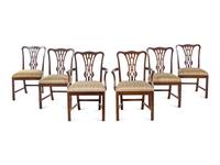 A Set of Six George III Style Mahogany Dining Chairs
