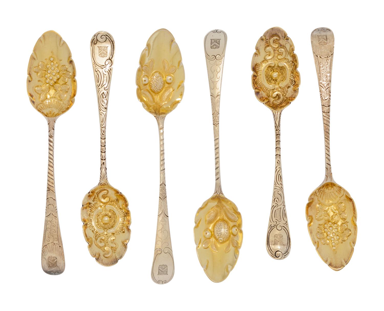 A Set of Six George III Silver Teaspoons