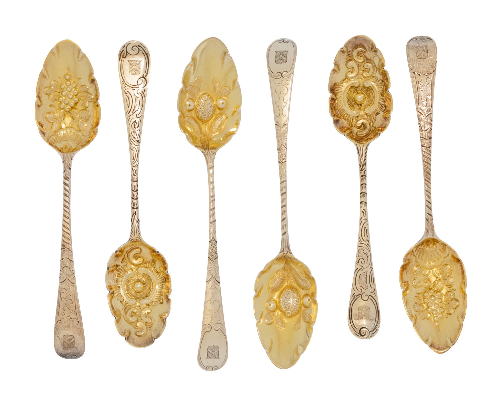 A Set of Six George III Silver Teaspoons