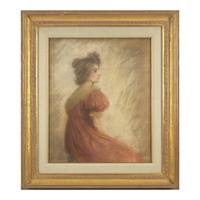 Pierre Carrier-Belleuse (French, 1851-1932) — Femme Assise de Profil