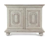 A Louis XIII Style White Painted Cabinet