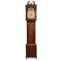 Federal inlaid cherry and elm tall case clock Isaac Reed, Frankford, Philadelphia, PA, circa 1820