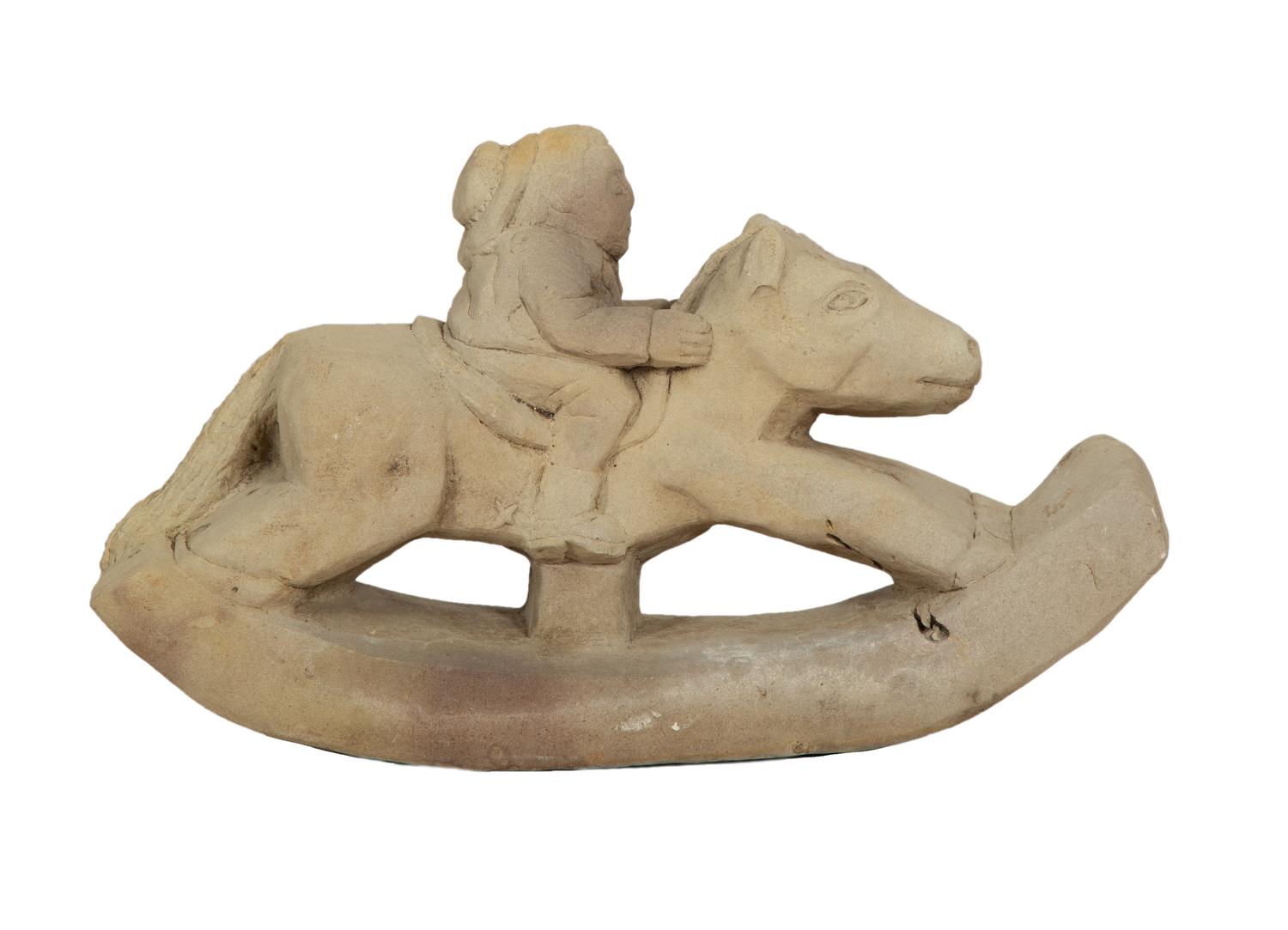 Pig and Child on Toy Horse (two works)
