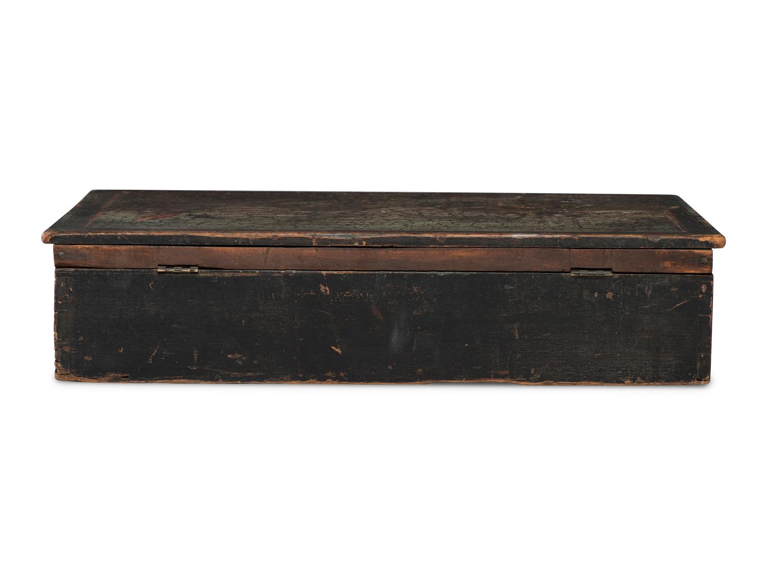 A Painted Pine Document Box