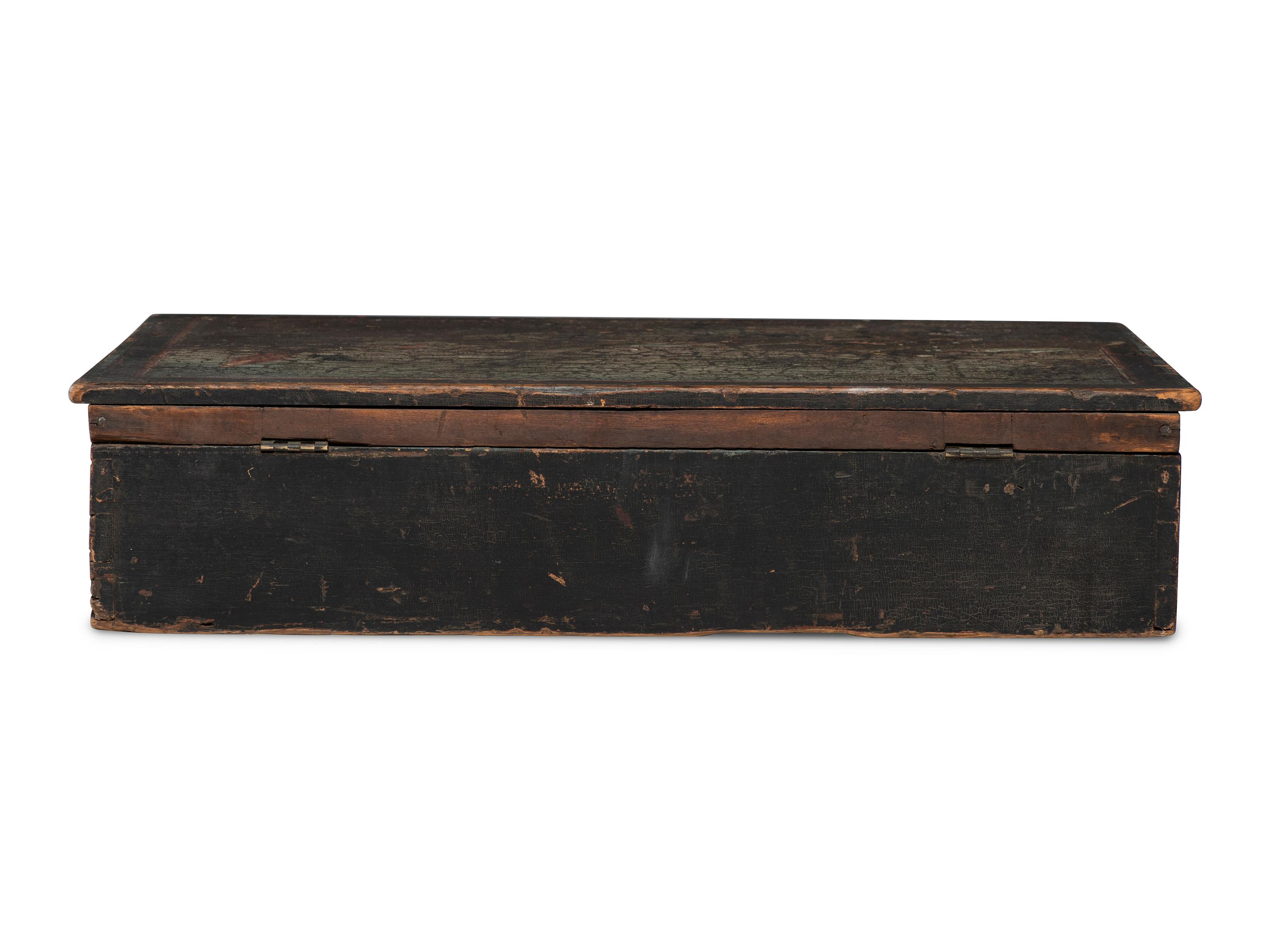 A Painted Pine Document Box