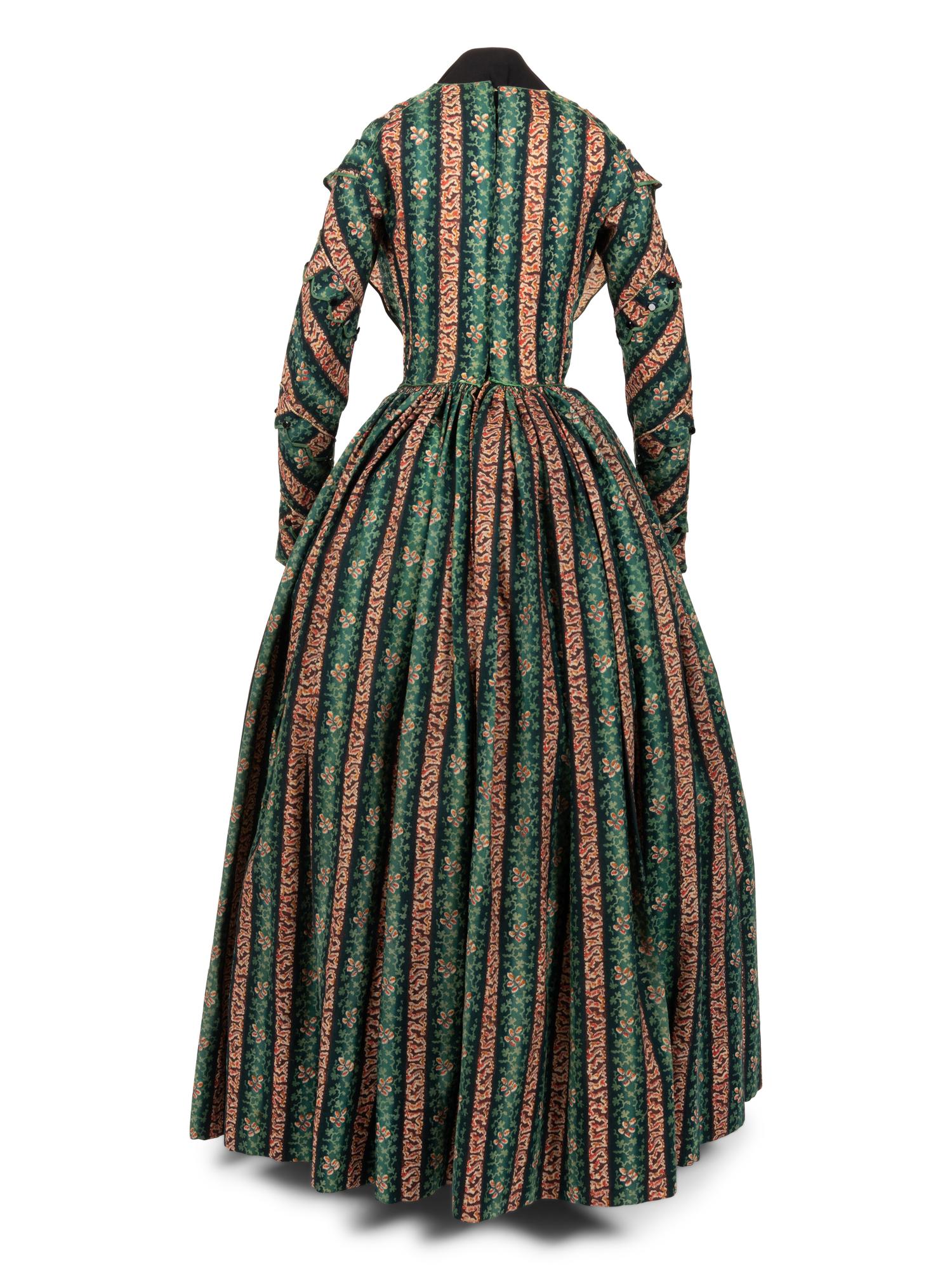 Printed Wool Day Dress, 1850s