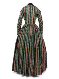 Printed Wool Day Dress, 1850s