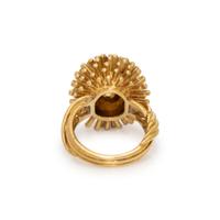 YELLOW GOLD, RUBY, AND DIAMOND RING