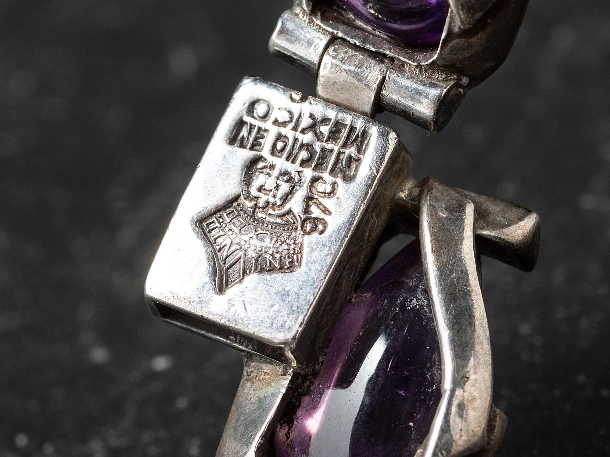 Taxco Silver and Amethyst Jewelry