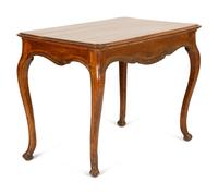 A Louis XV Provincial Style Carved Fruitwood Writing Table — 19th Century