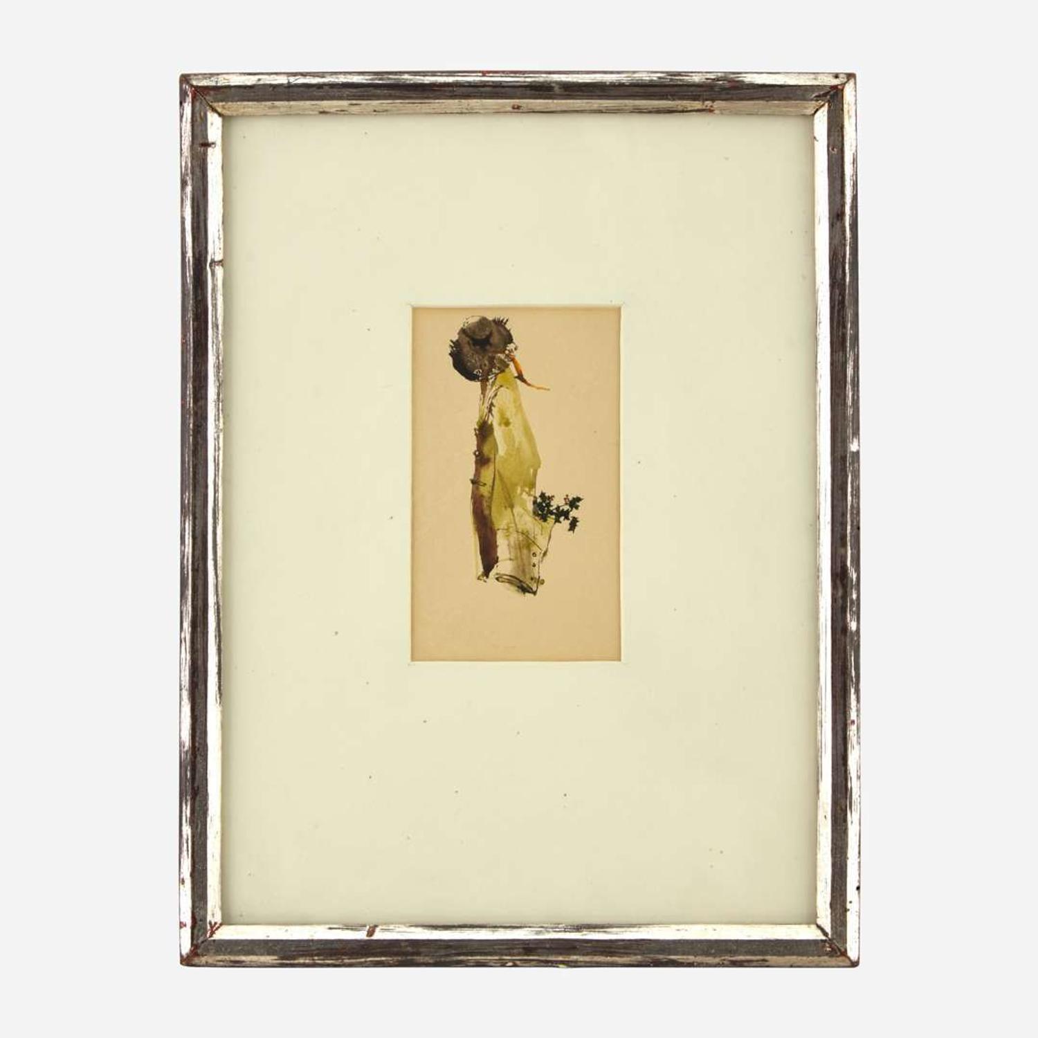 Andrew Wyeth (American, 1917–2009) Christmas Card (Hanging Coat and Hat)