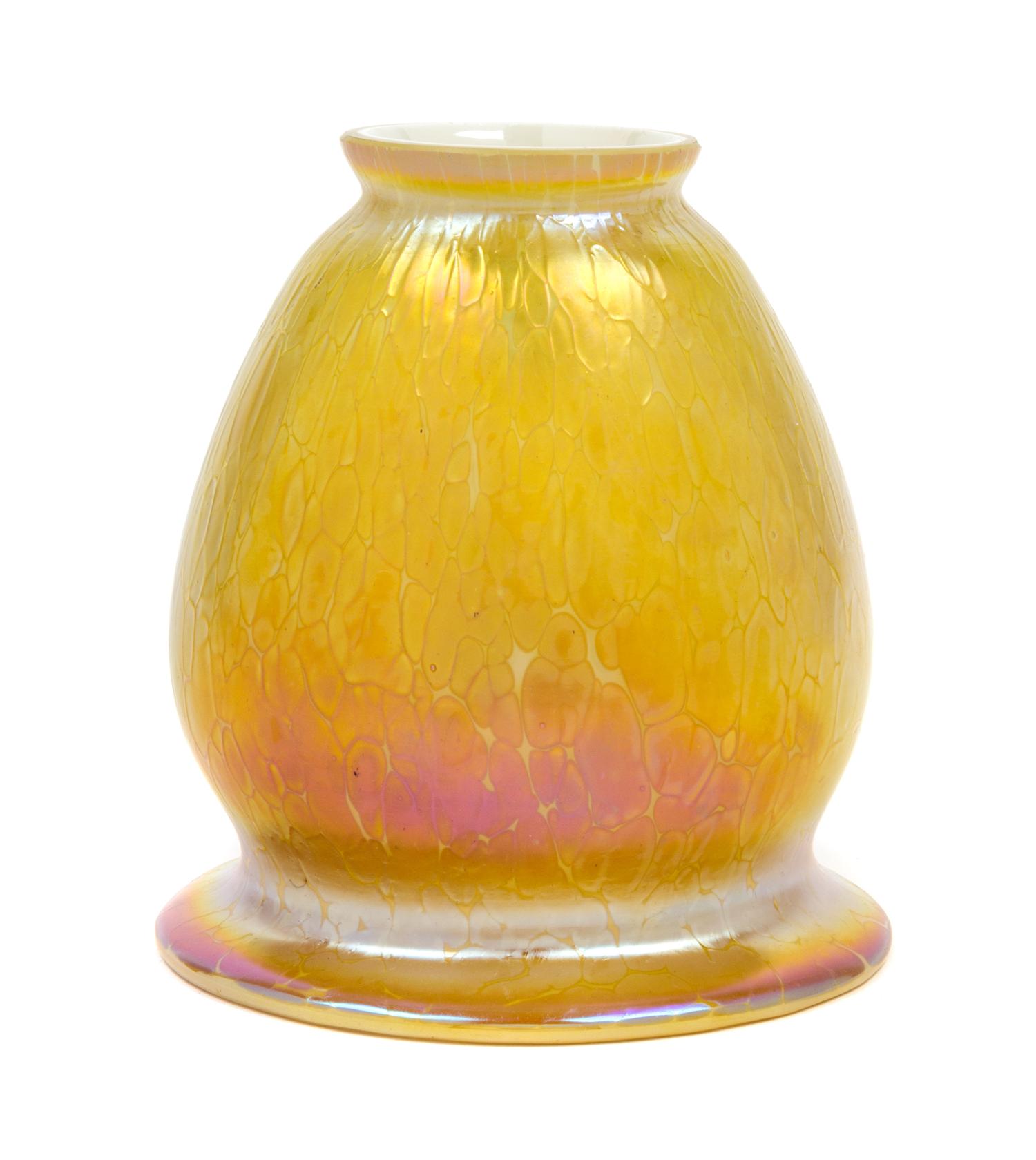 An Iridescent Glass Shade, likely Austrian Height 5 inches.