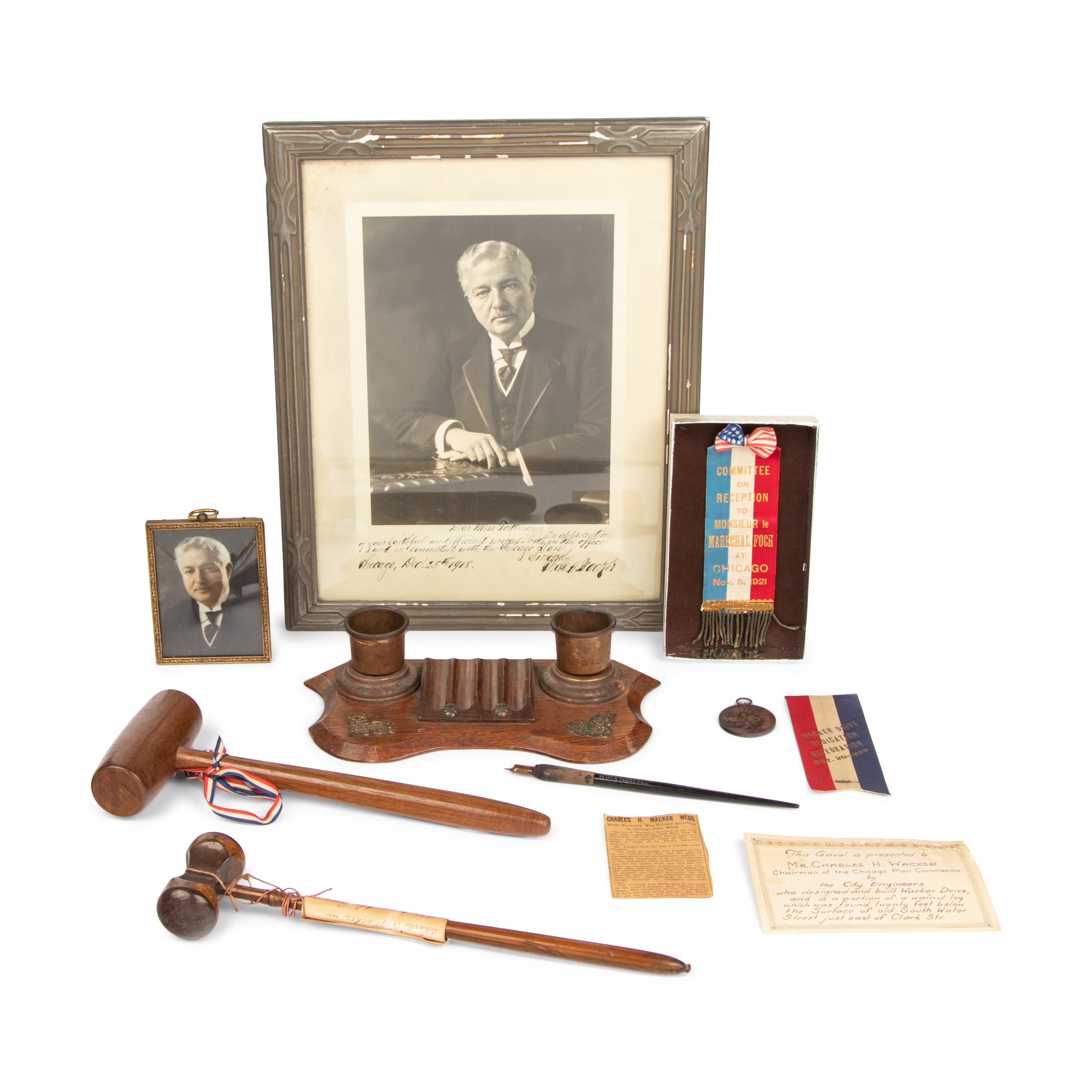 [Chicago]. [Wacker, Charles H. (1856-1929)]. An extensive archive including personally owned items and letters received by Chicago businessman and philanthropist Charles H. Wacker.